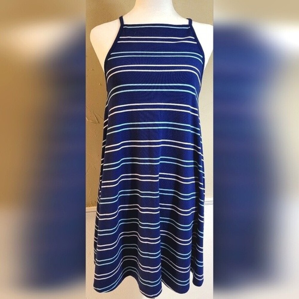 SO, Girls Summer Dress, Size Large, Blue/White